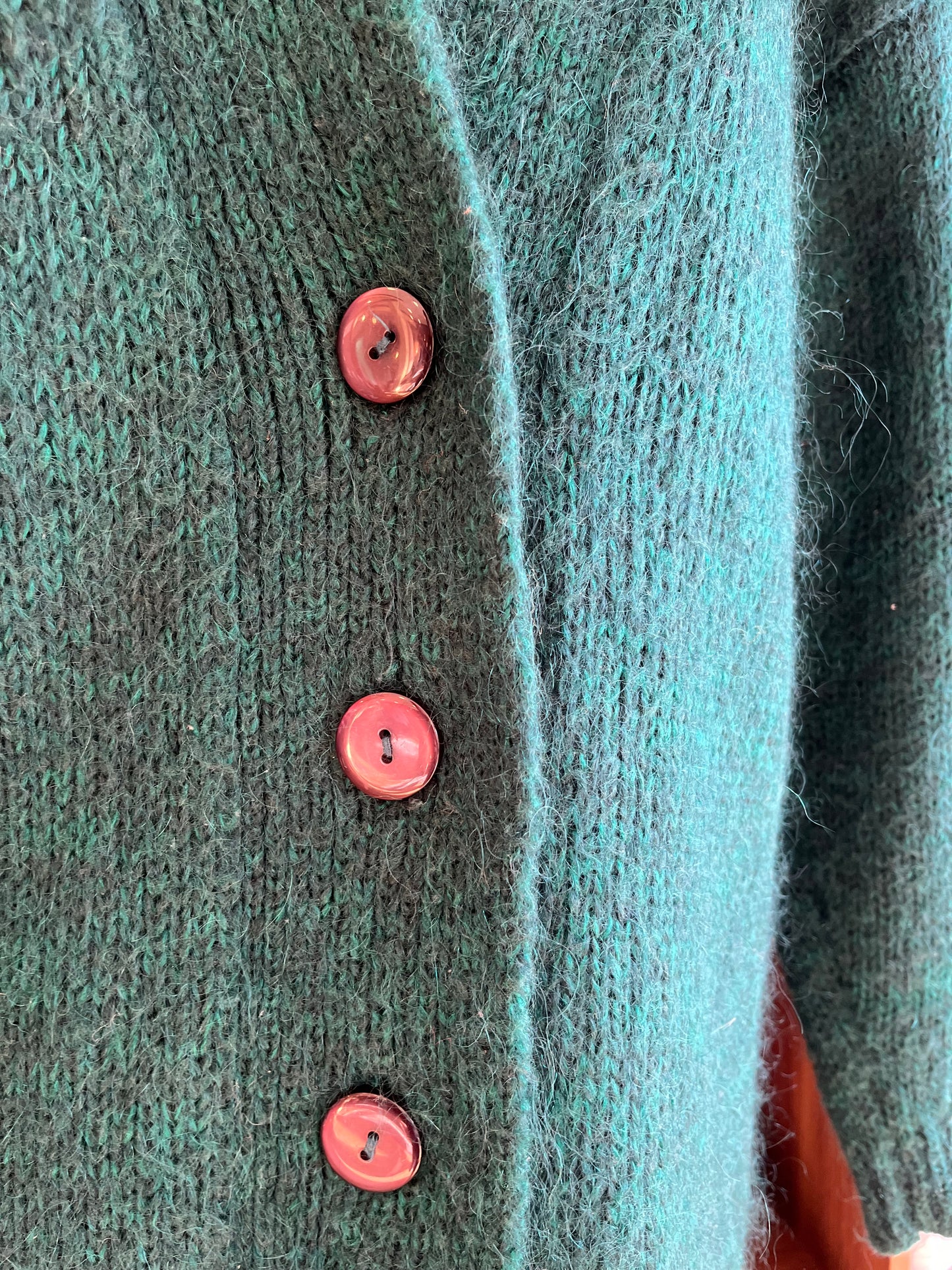Vintage northern isles emerald green cardigan, large