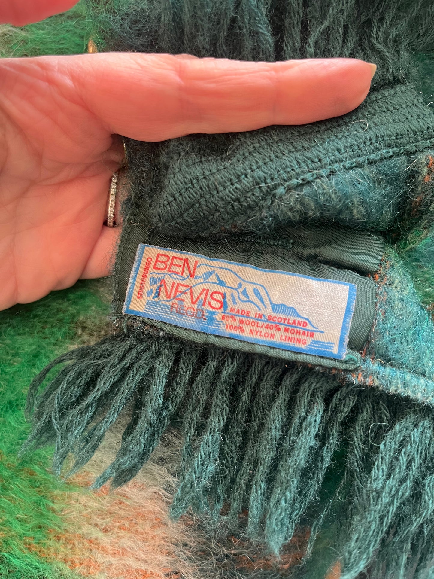 Vintage Moffat wool/mohair cape, s/m