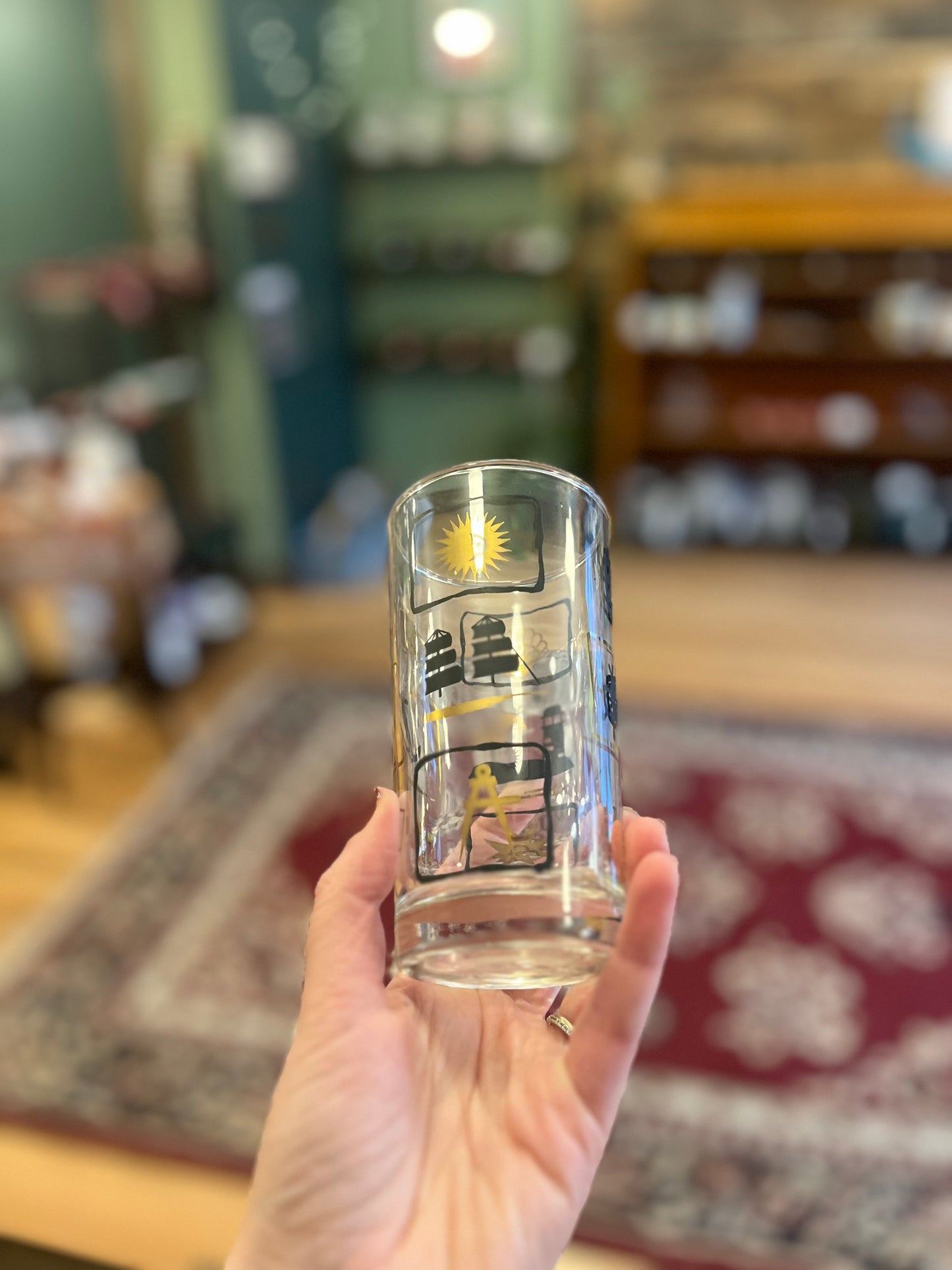 Vintage highball cocktail tumblers