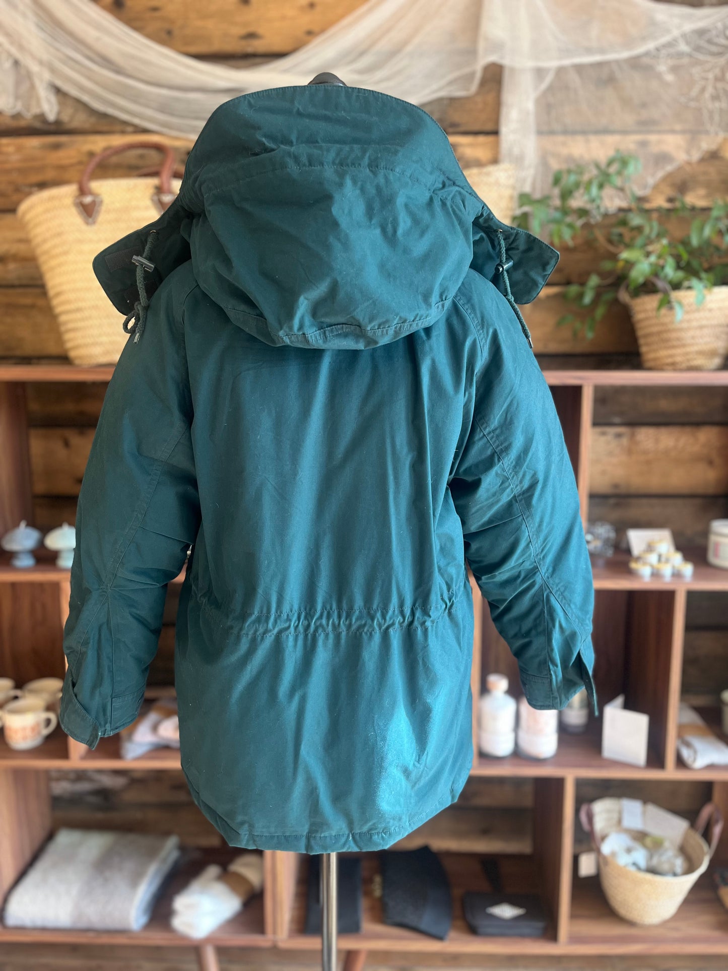 Vintage green Eddie Bauer puffer coat, XS petite
