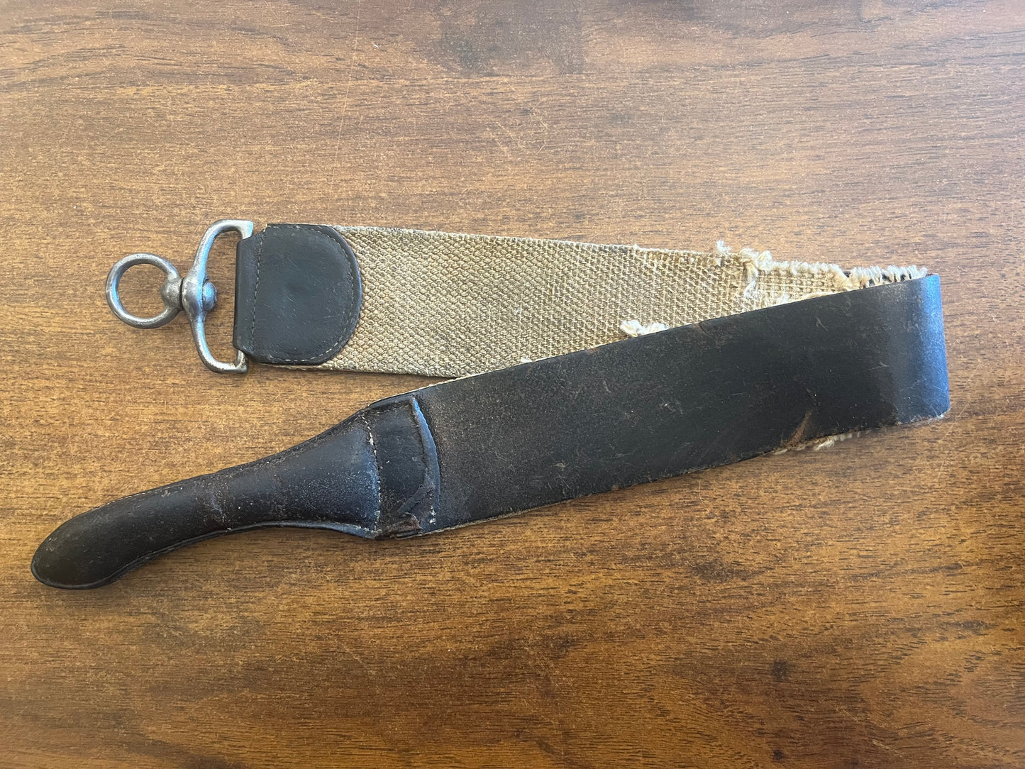 Vintage Leather Barber Strop, as is