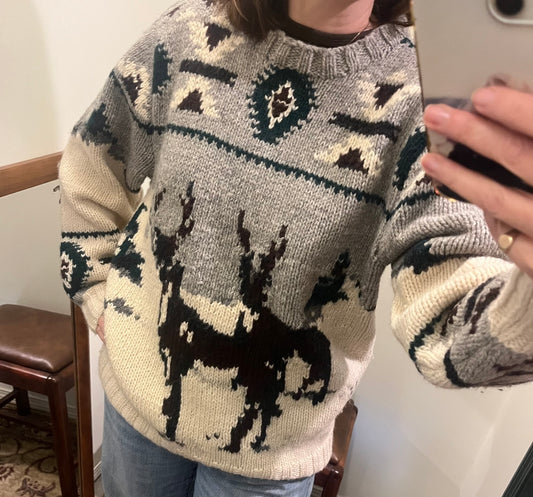 Vintage Wool Tosani Knit Sweater, Large