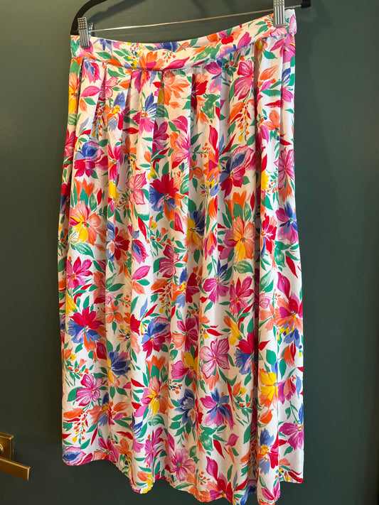 Vintage whodunnit floral skirt, s/m