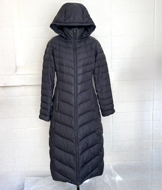 Non-Vintage Black North Face Long Puffer Coat, Large