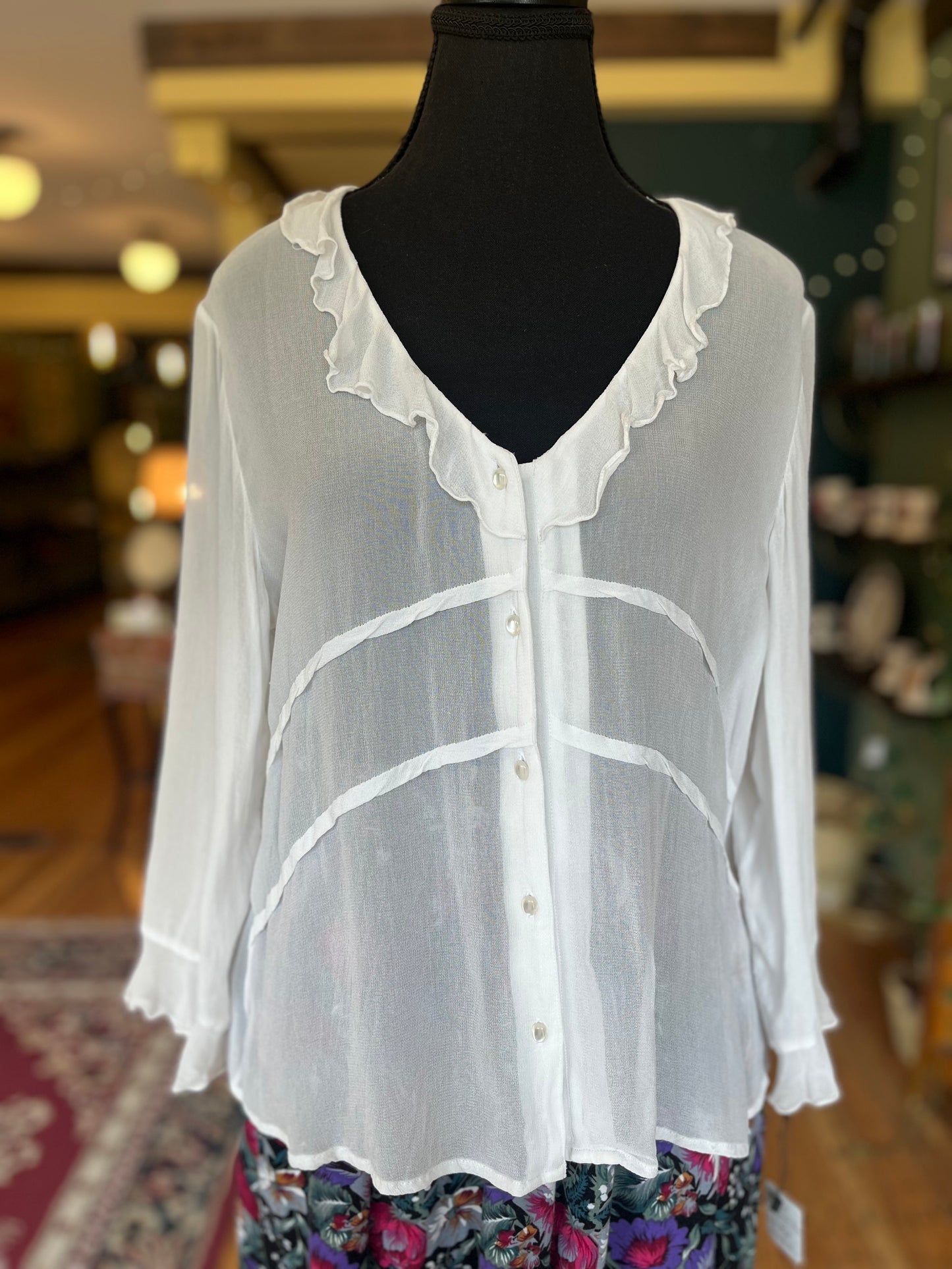 Putumayo Sheer Rayon Blouse, med