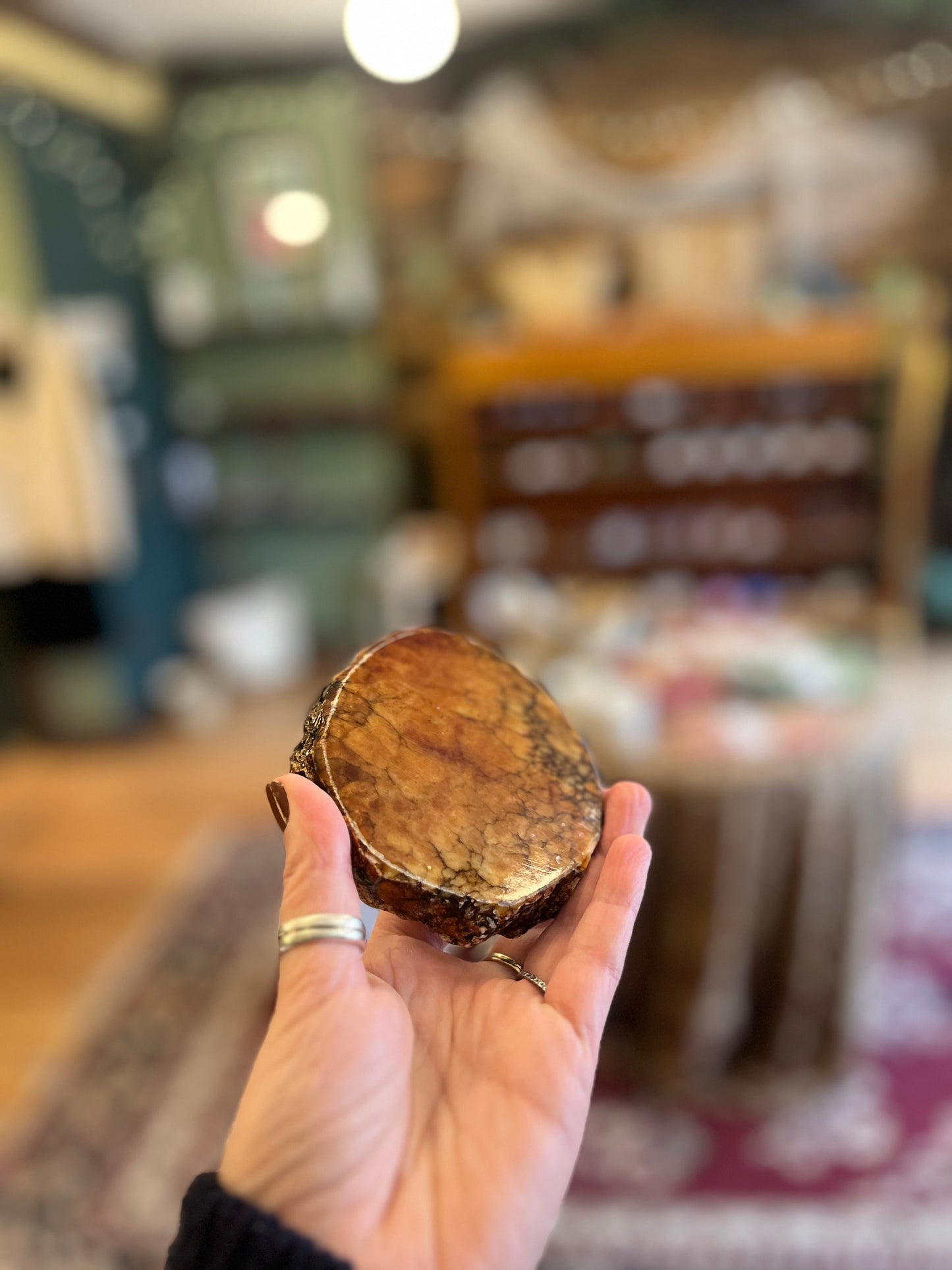 Small vintage stone ashtray