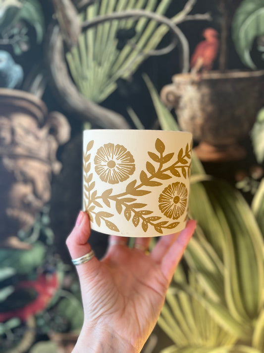 Mustard Terracotta Flower Pots, Small