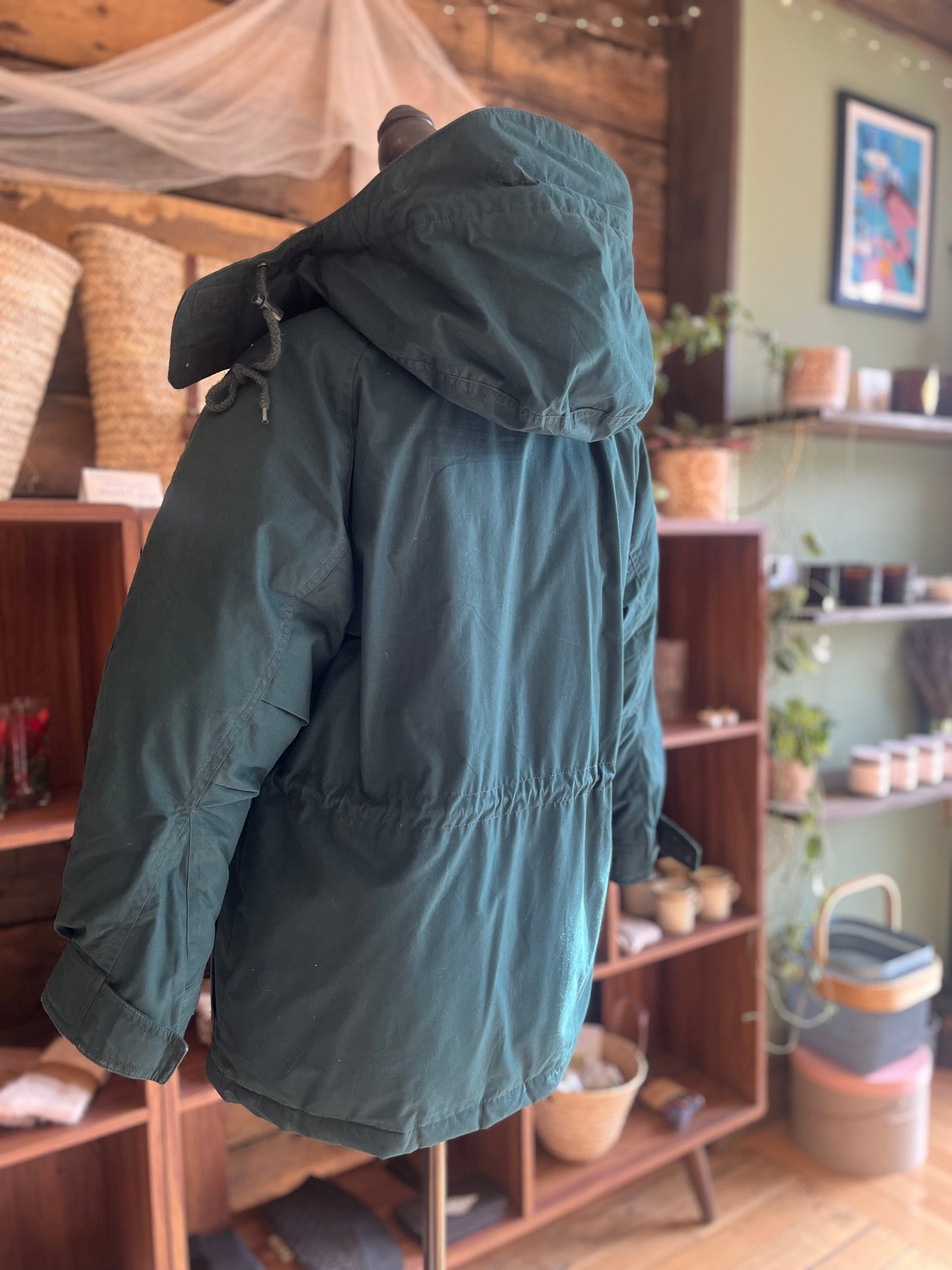 Vintage green Eddie Bauer puffer coat, XS petite