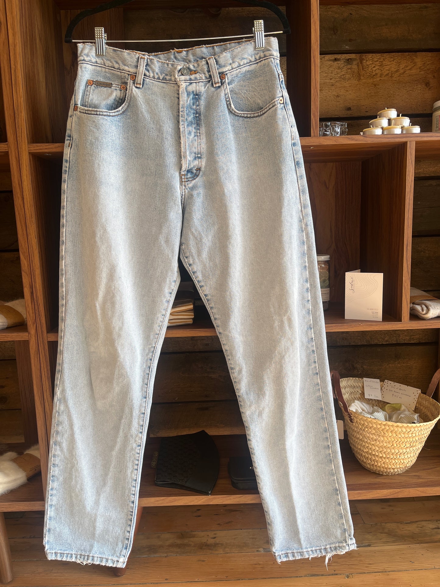 Vintage 90s light wash Calvin Klein jeans, medium, 30” waist