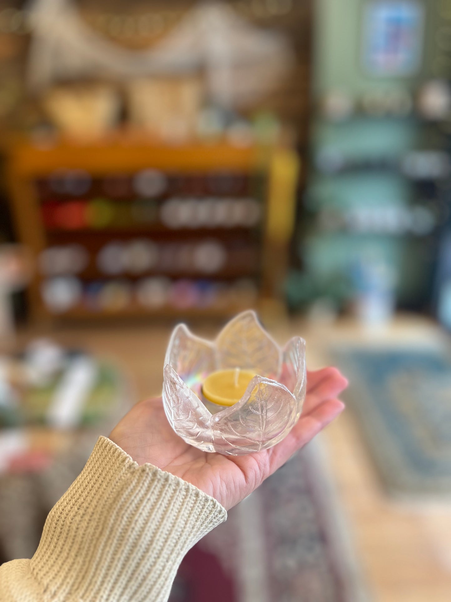 Five of Hearts beeswax tea lights
