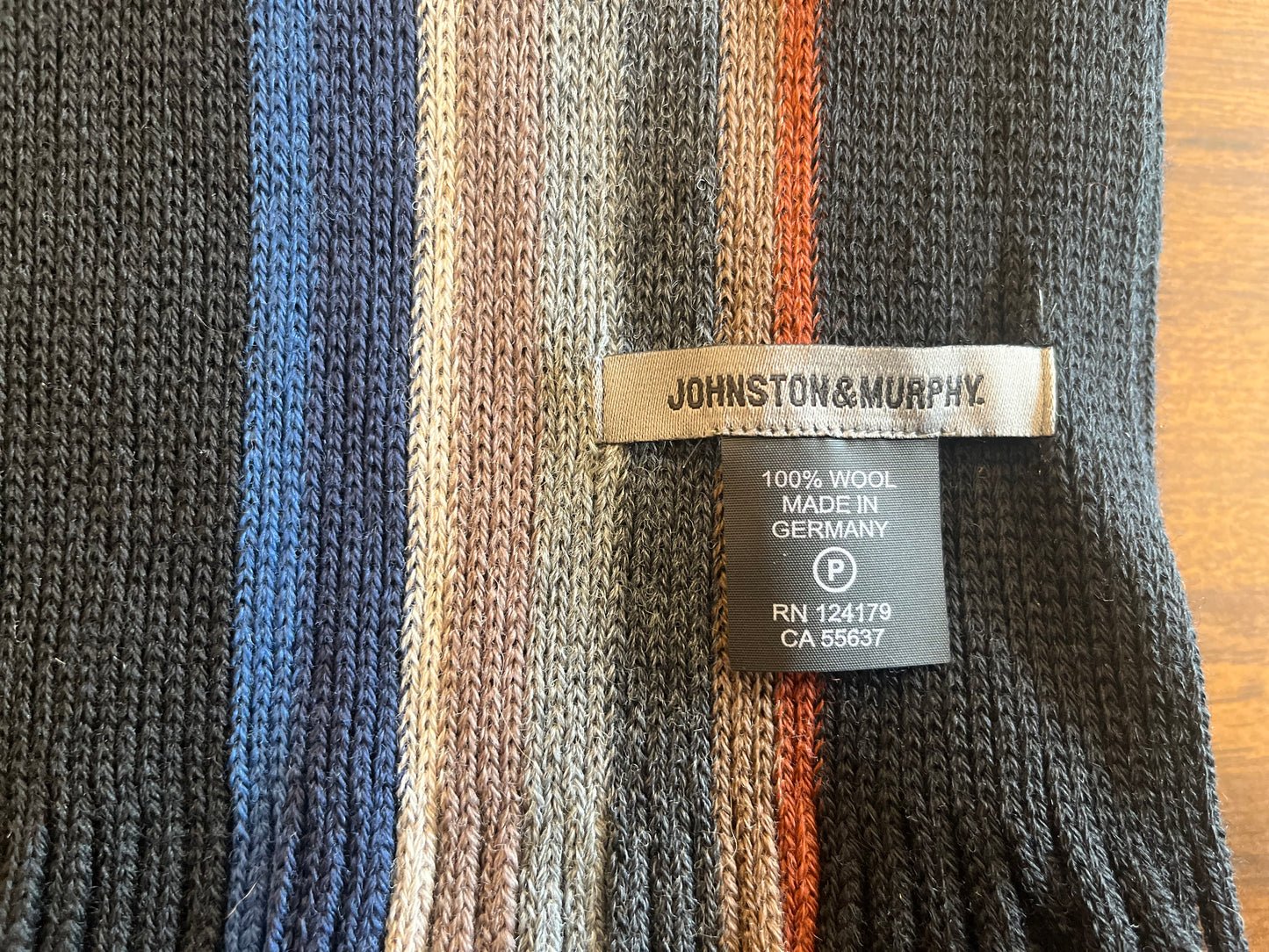 Sale!  Johnston & Murphy Wool Striped Scarf