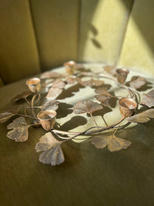 Metal Wreath Candle Holder