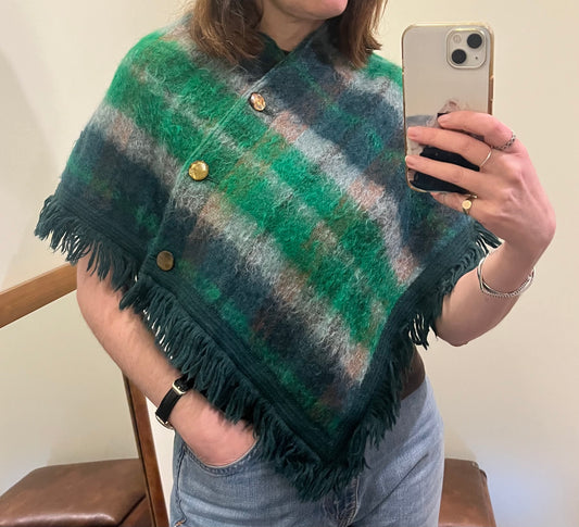 Vintage Moffat wool/mohair cape, s/m