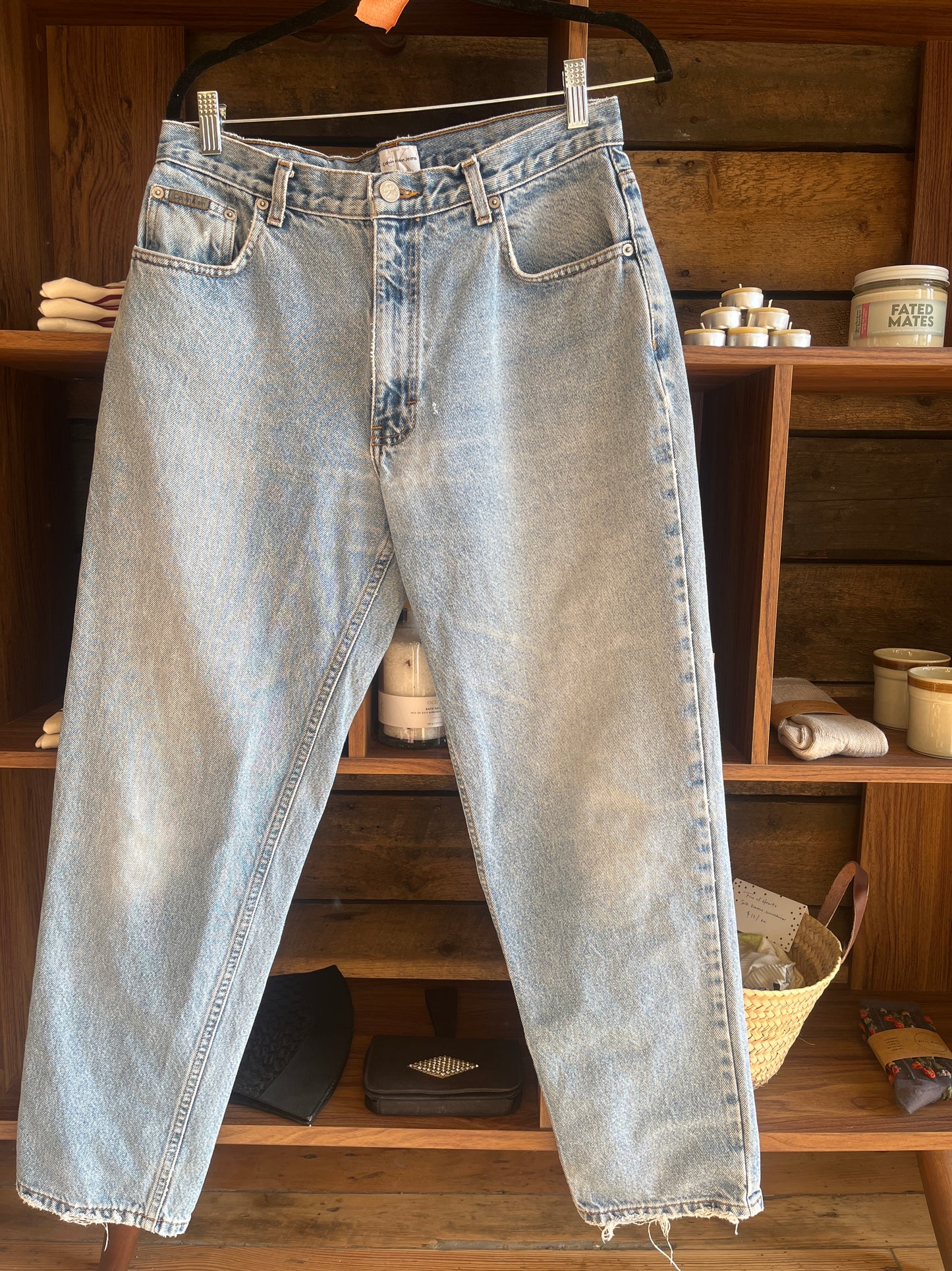 vintage 90’s Calvin Klein mid-wash jeans, med/31”