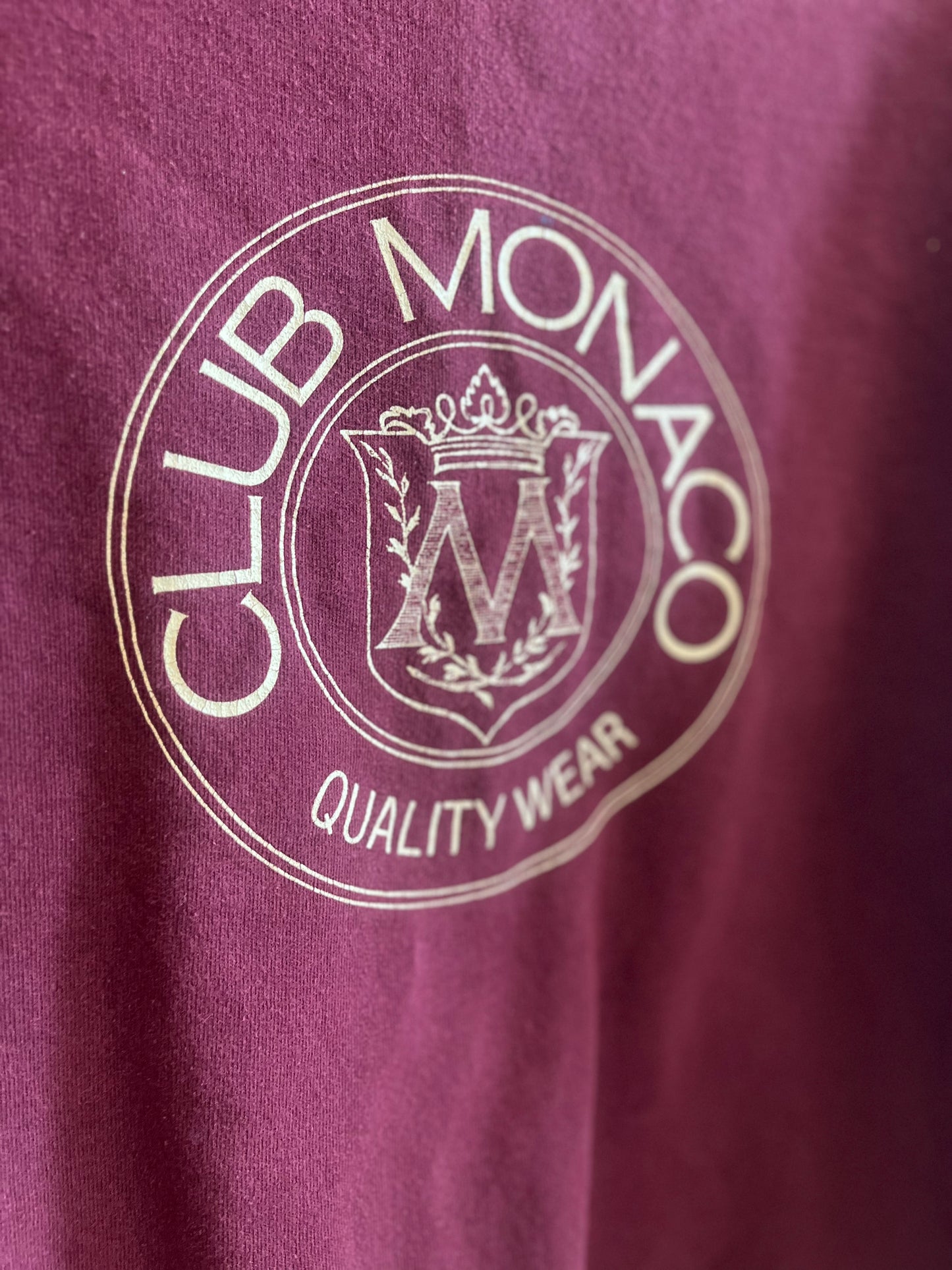Vintage 90’s Maroon club Monaco sweatshirt, med/lrg