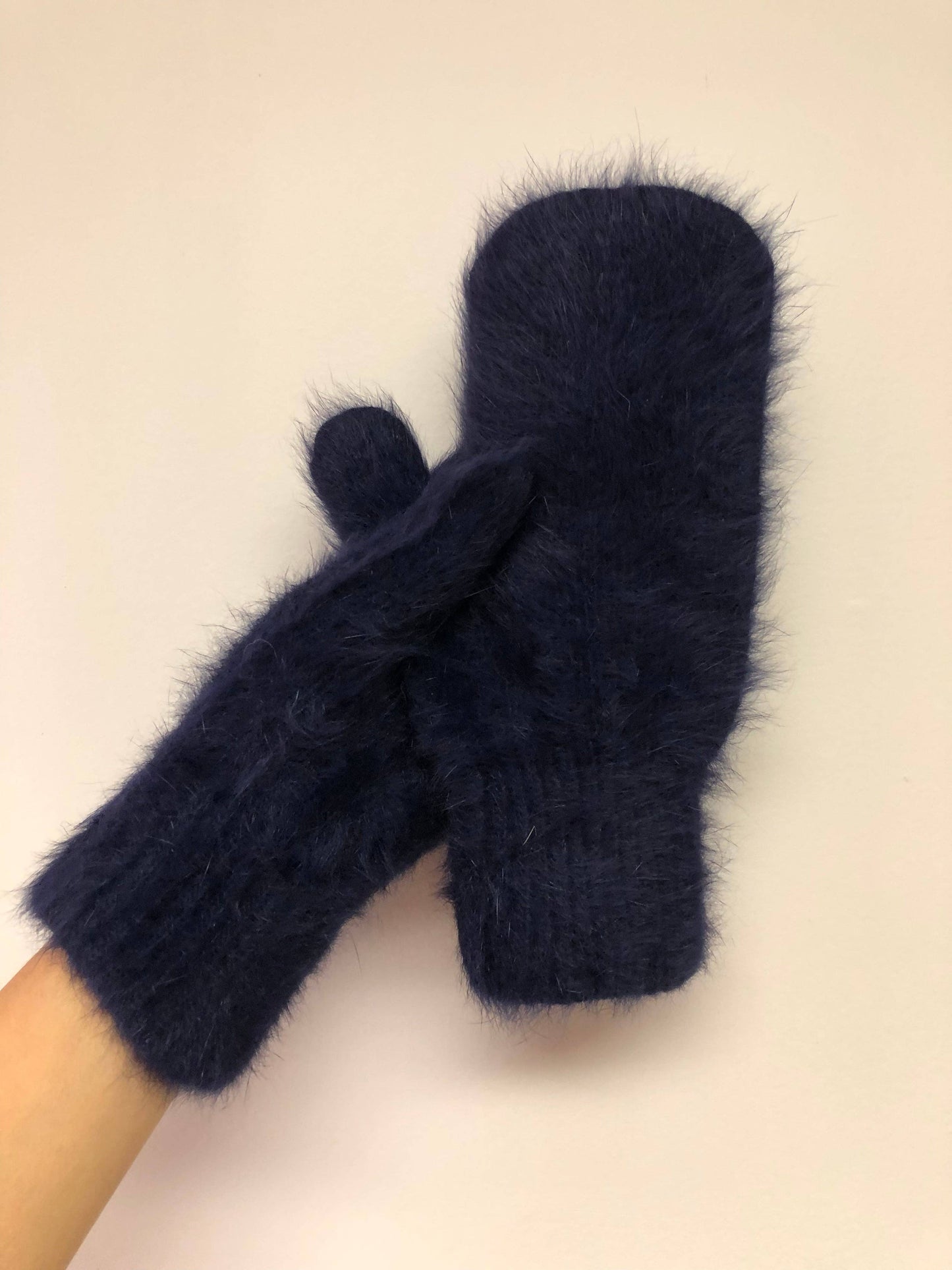 Billy Bamboo fluffy angora mittens