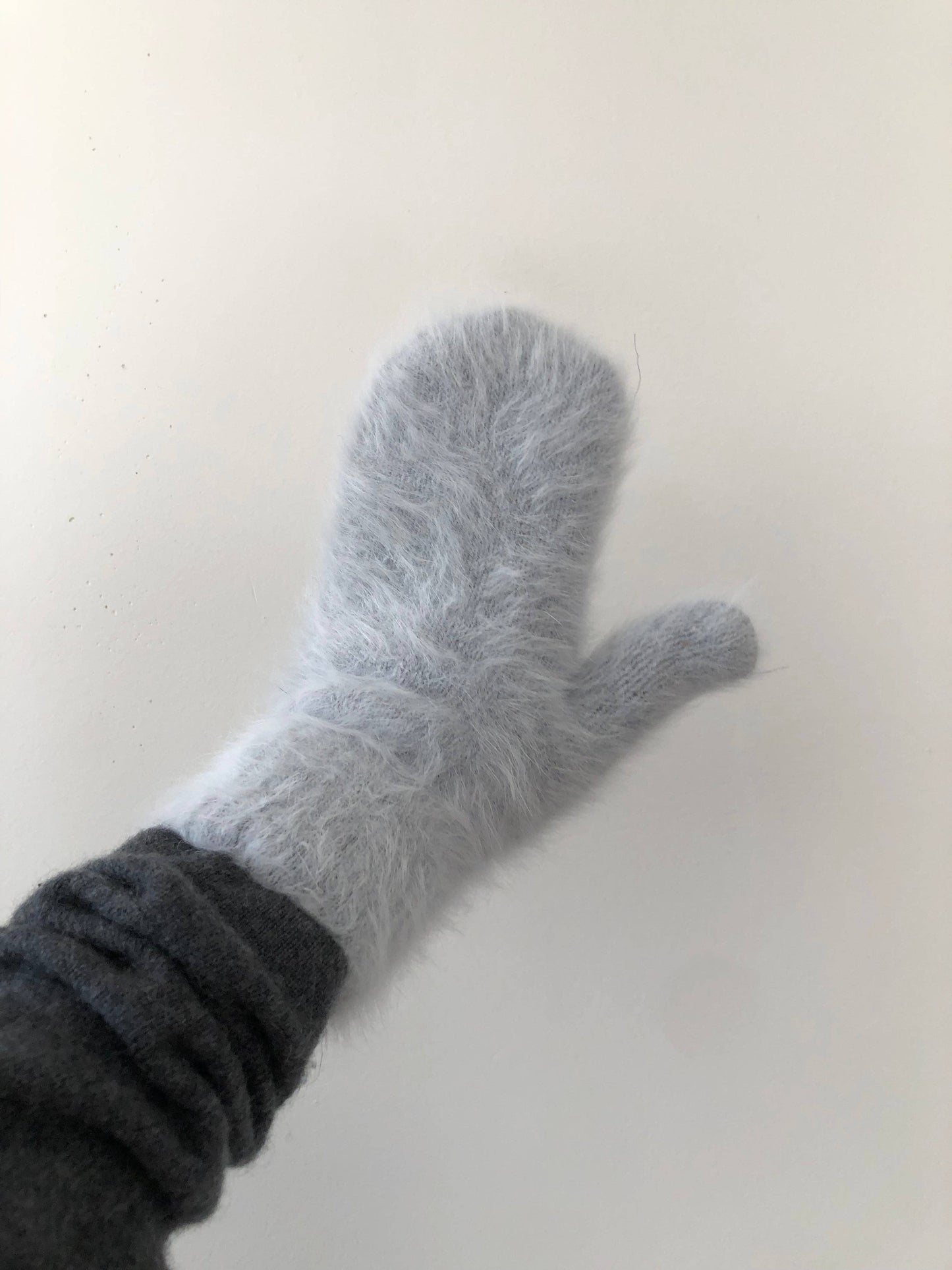 Billy Bamboo fluffy angora mittens