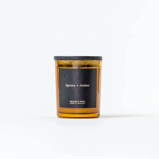 Amber Series: Spruce + Amber - soy wax candle