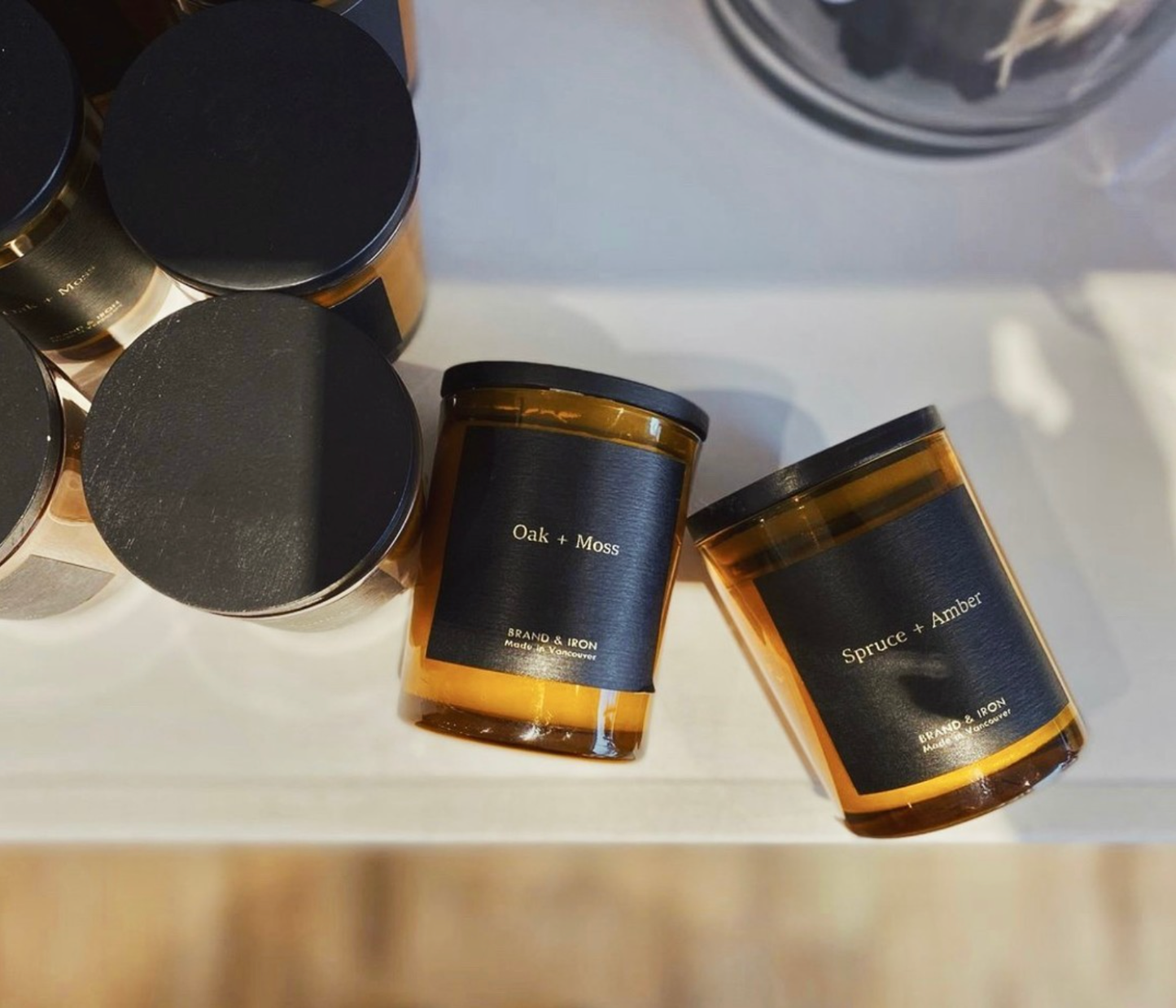 Amber Series: Spruce + Amber - soy wax candle